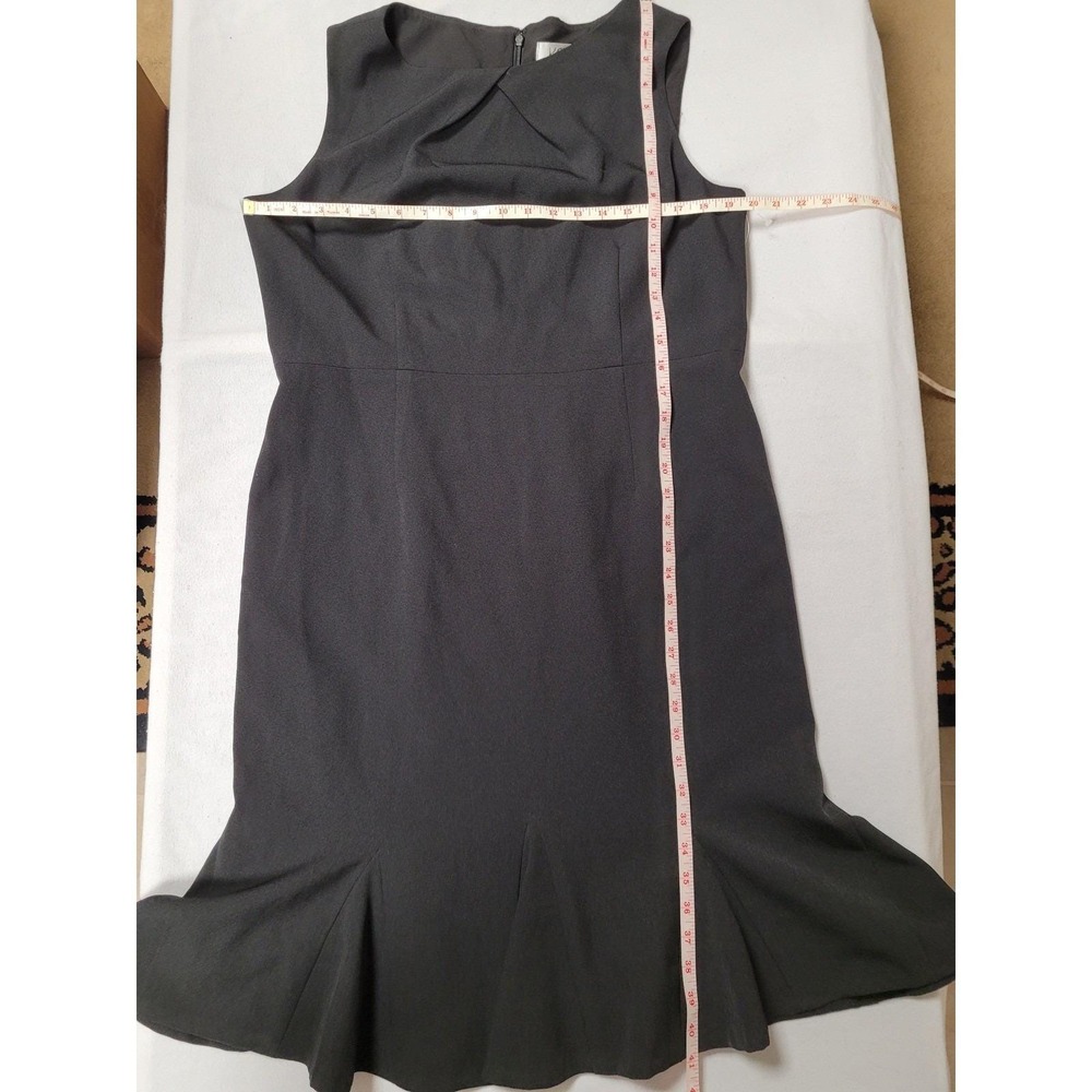 Kasper Black Sleeveless Sheath Dress Women's Career Office Flared‎ Hem Size 14 - Picture 8 of 9